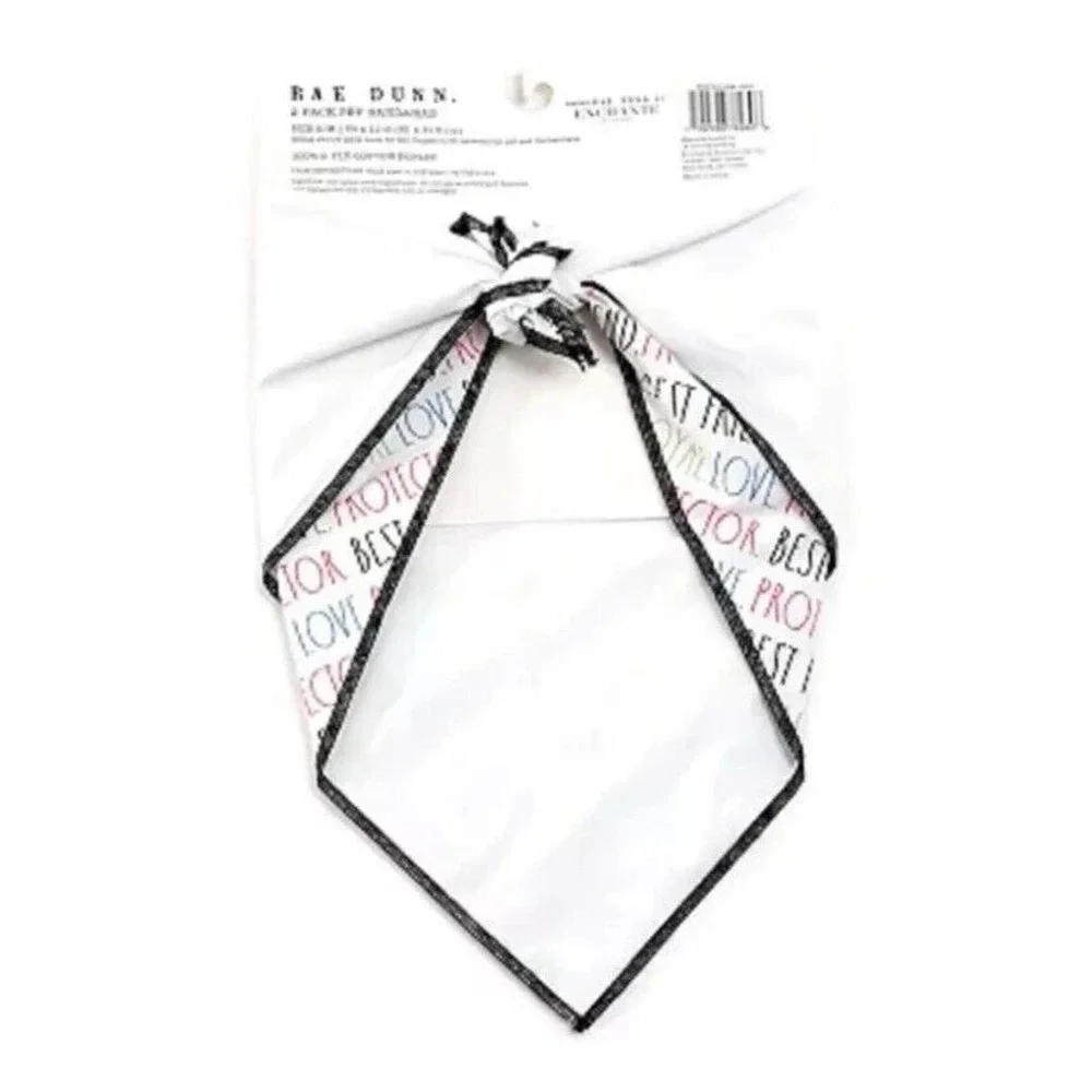 Rae Dunn 2 Pack Pet Bandannas “Good Girl” Size SM/MED 100% Cotton, new with tags - Picture 5 of 5